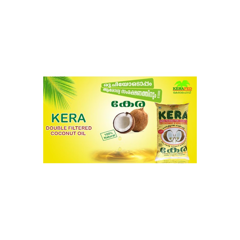 KERA Double filtered pure Coconut Oil(Velichenna) 1L